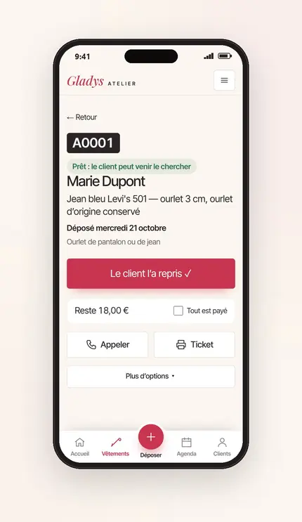 Démonstration, mise en scène : Un vêtement prêt, le reste à payer